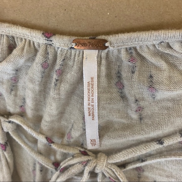 Free People Floral Tan Tank Top - Picture 5 of 6